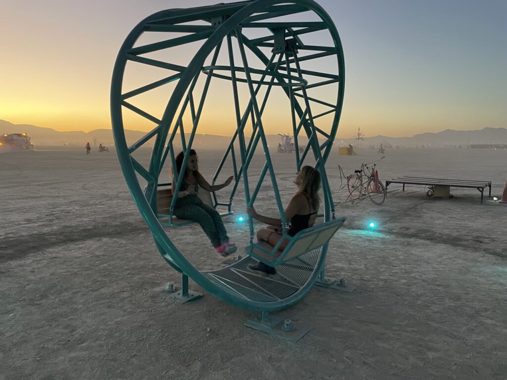 People engaging with the Infiniswing