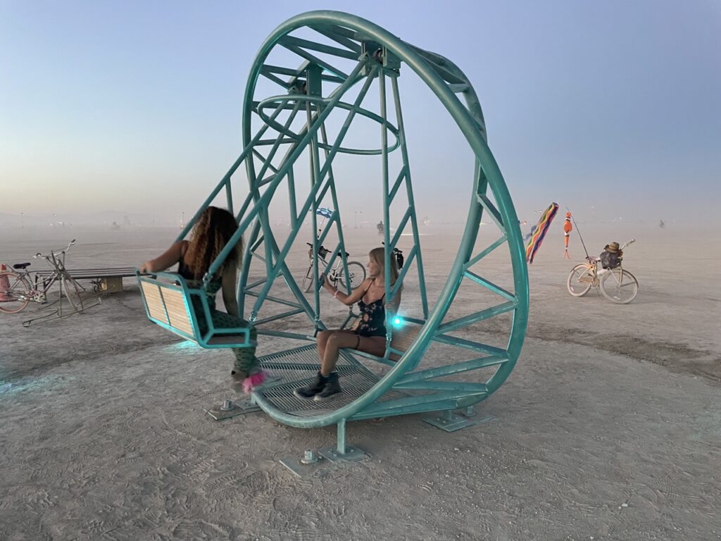 People engaging with the Infiniswing