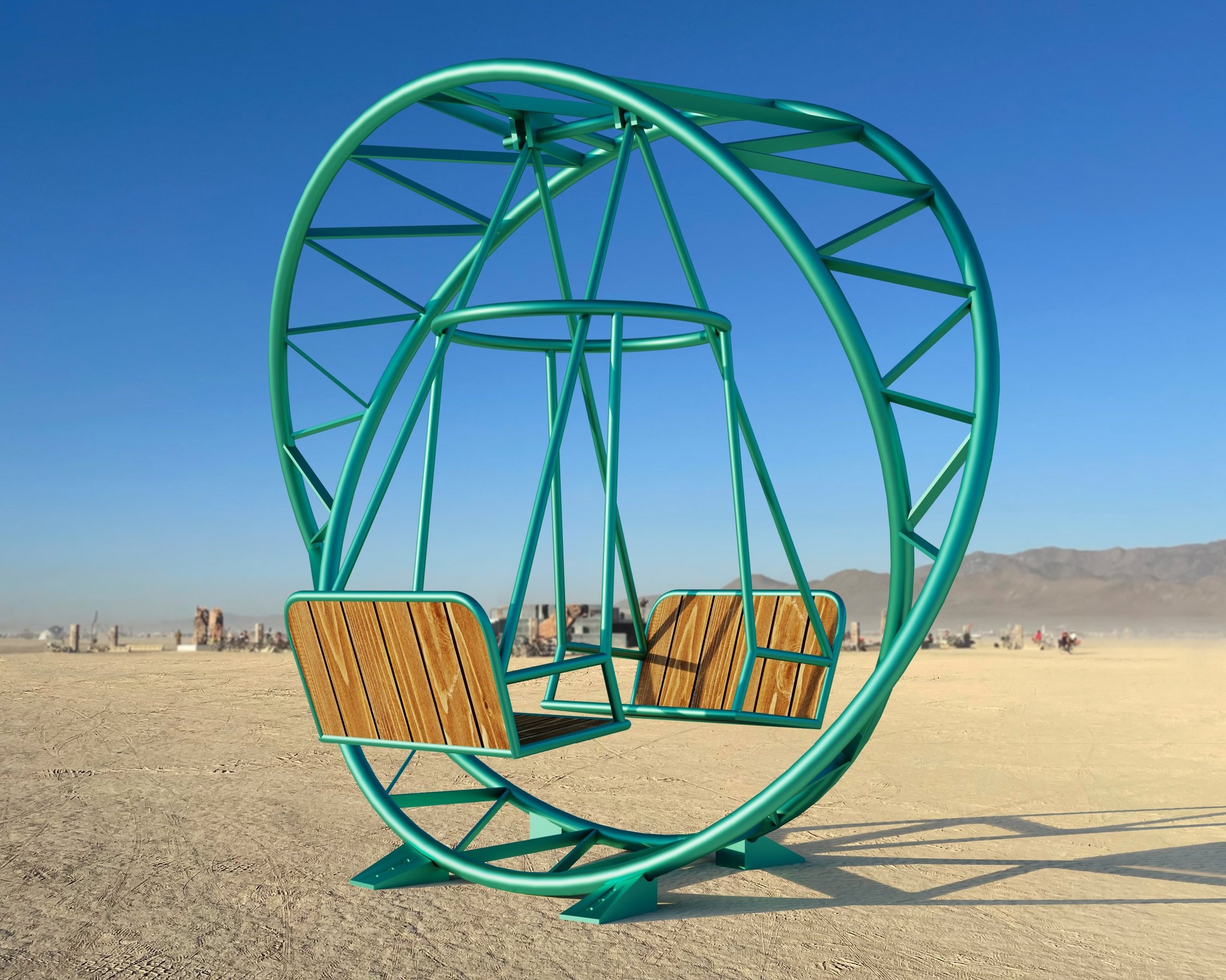 The Infiniswing installation at Burning Man