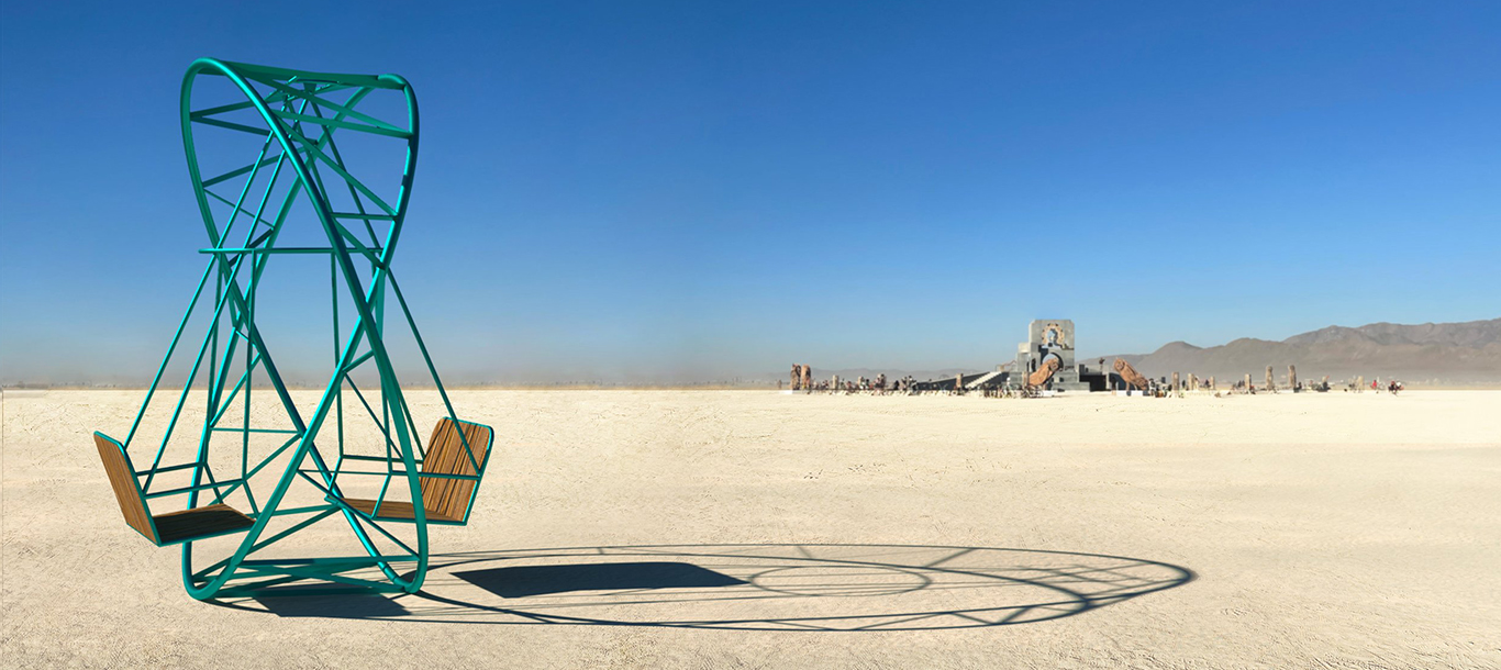 INFINISWING installation at Burning Man